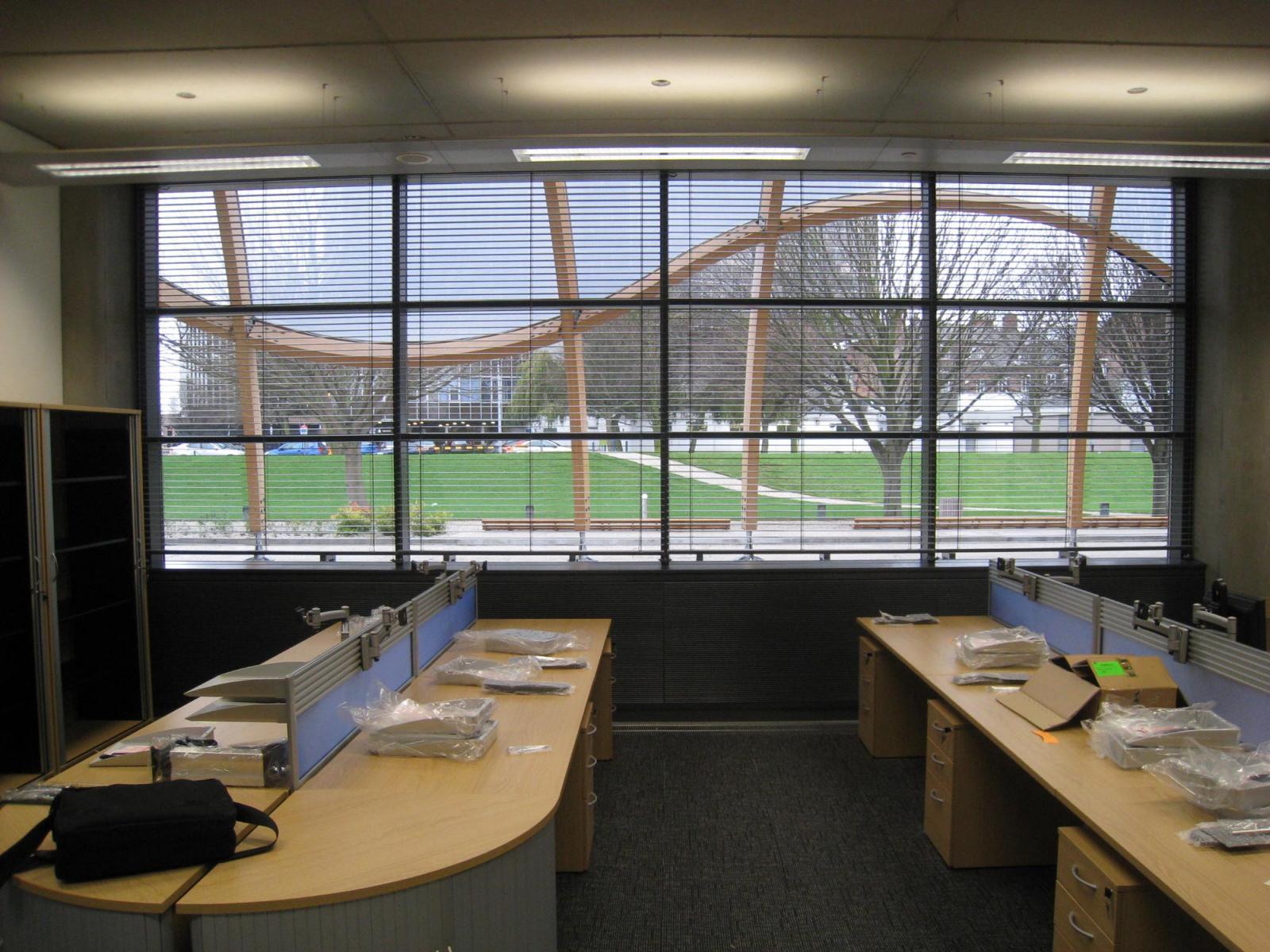 View towards arcade from the reading room