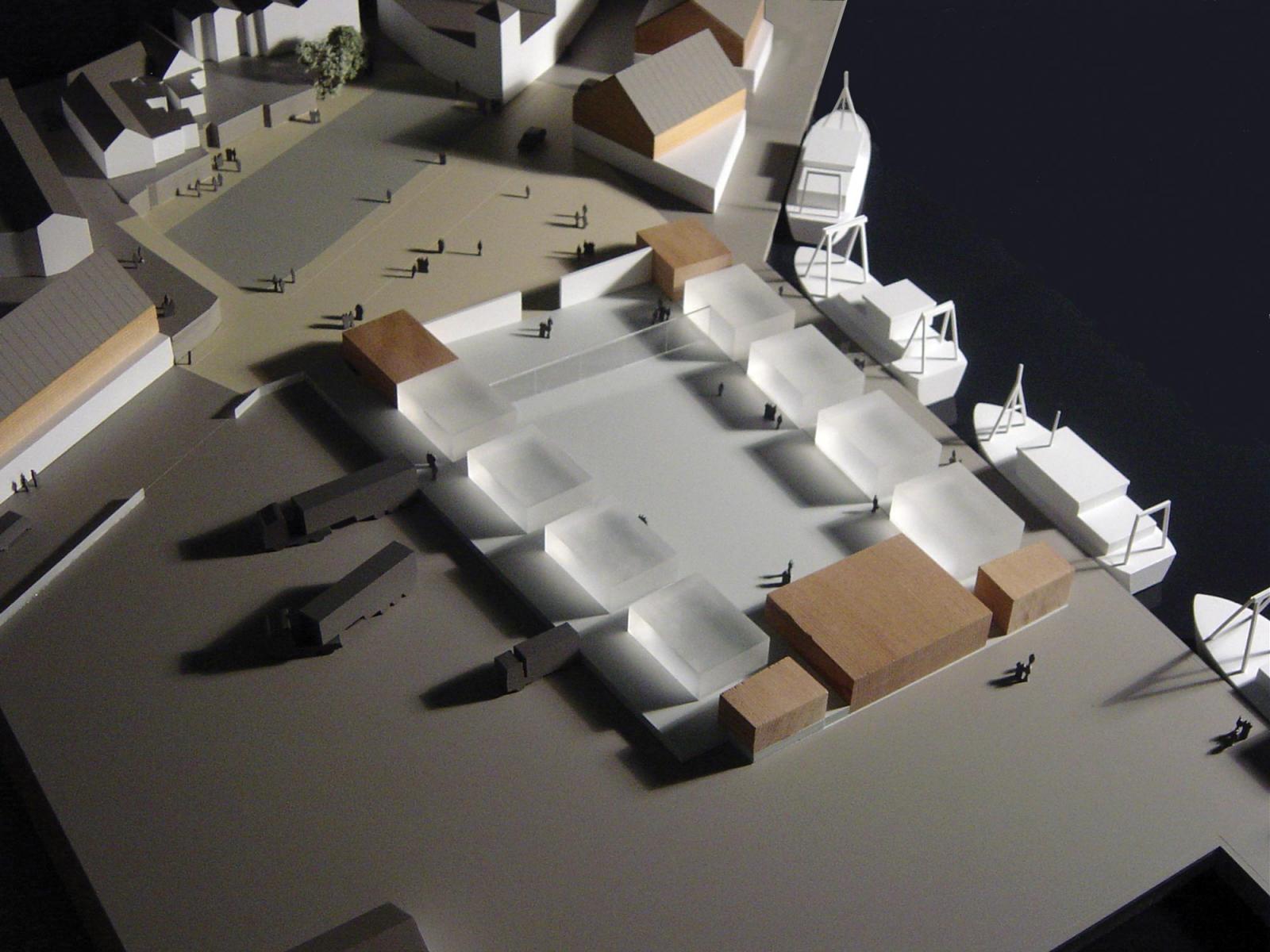 Newlyn Harbour Fish Market & Processing Units - Model of development | © Pringle Richards Sharratt Limited Newlyn Harbour Fish Market & Processing Units - Model of development