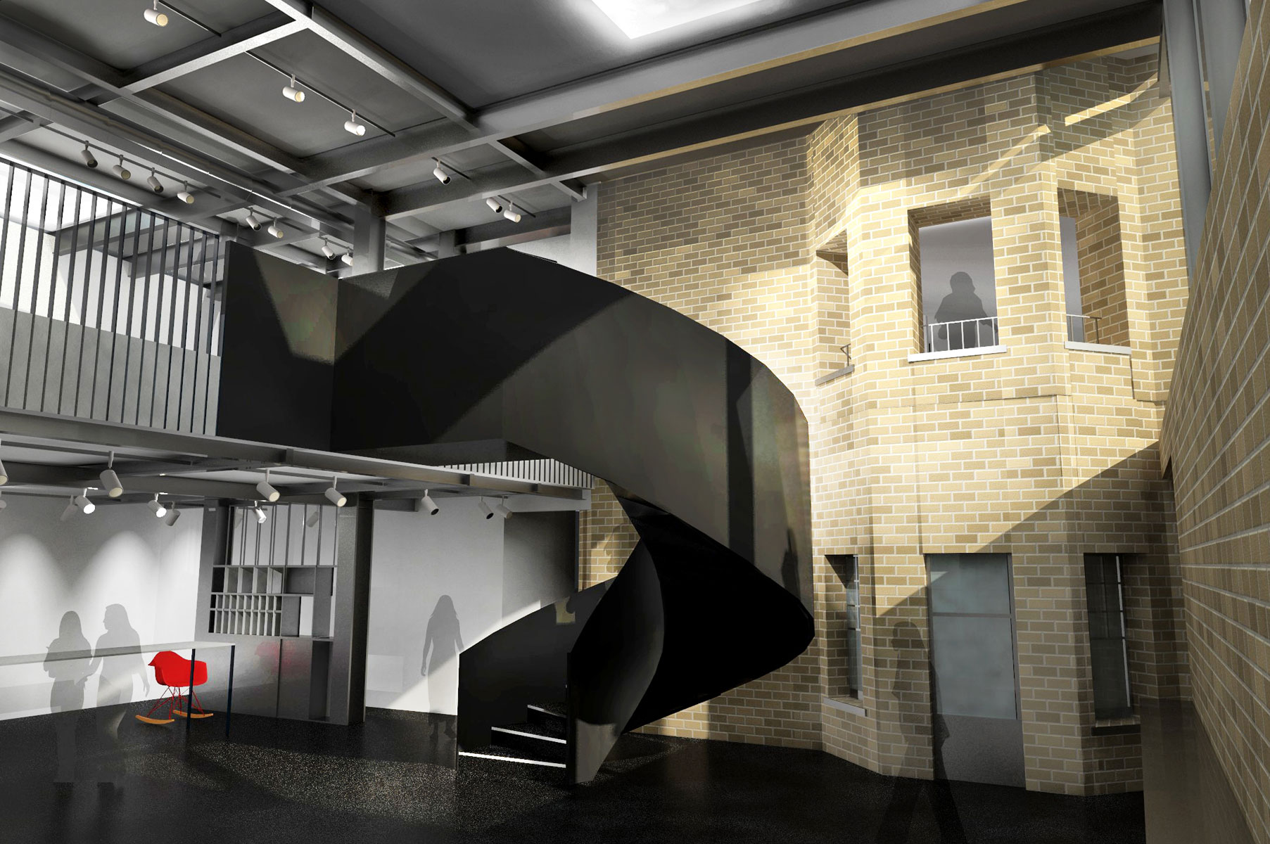 Christie's South Kensington, London, Internal atrium stair